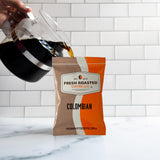 Fresh Roasted Coffee, 100% Colombian Drip Ground Fractional Packs, Medium Roast, Kosher, 1.75 oz, 42 Count