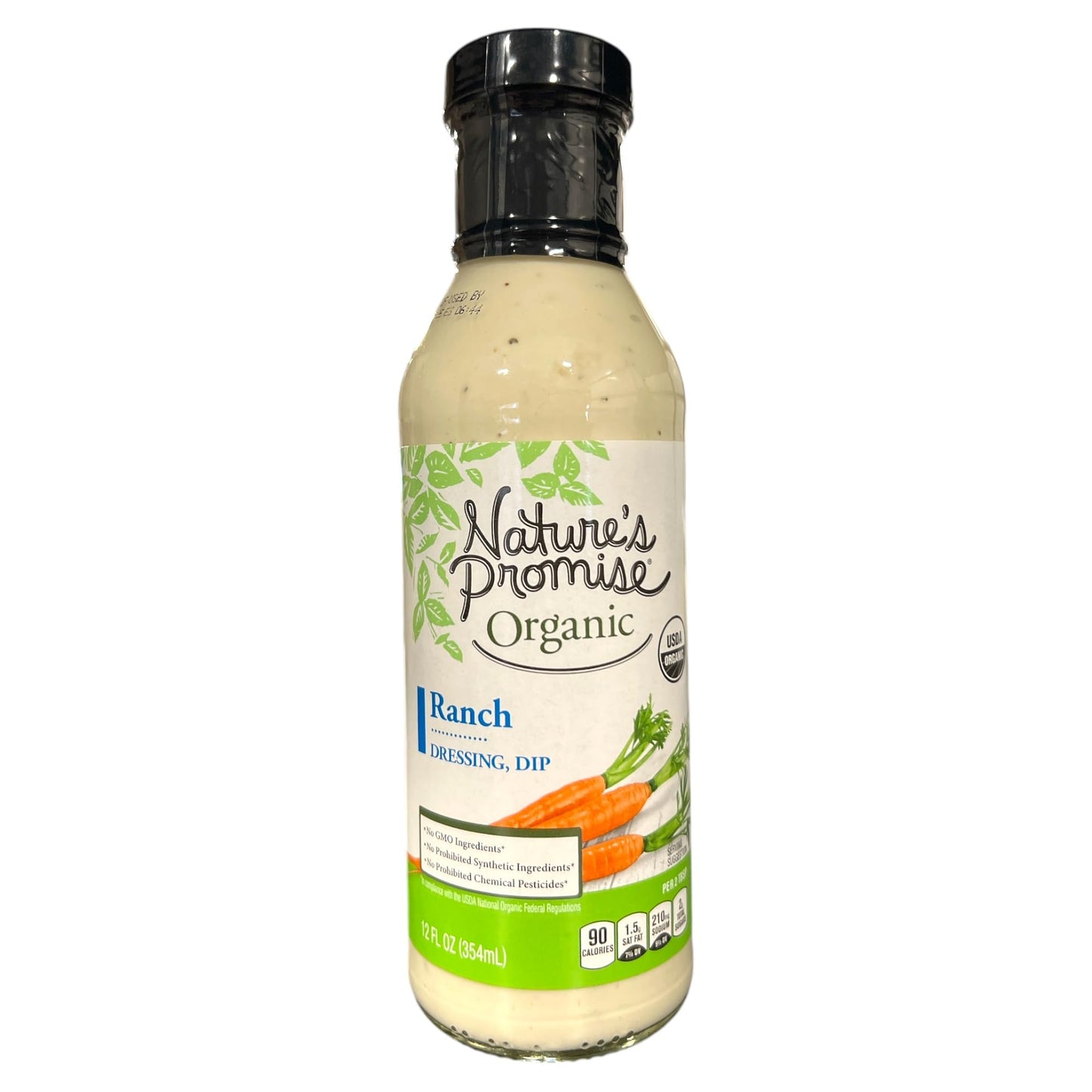 Nature's Promise Organic Ranch Dressing and Dip, 12 Fl Oz, USDA Organic