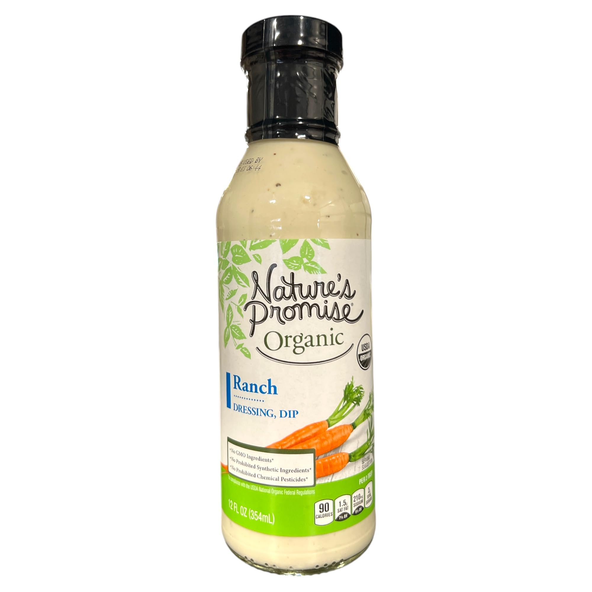 Nature's Promise Organic Ranch Dressing and Dip, 12 Fl Oz, USDA Organic