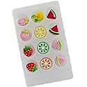 Edible Mixed 12pcs Fruit Sugar cake decorations, cupcake toppers, perfect Icing Cookies decro for Valentine's Day Birthday Halloween Thanksgiving