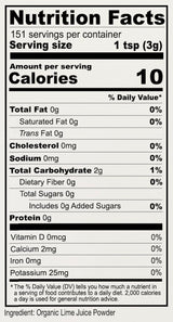 Anthony's Organic Lime Juice Powder, 1 lb, Freeze Dried, Unsweetened, Gluten Free, Non GMO