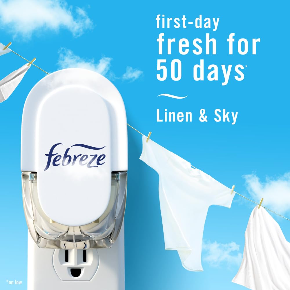 Febreze Plug In Air Freshener, Odor-Fighting Scented Oil Refill, Japanese Cherry Blossom, 2 Refill