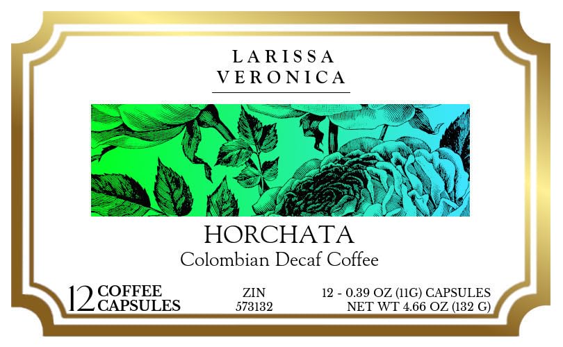Horchata Colombian Decaf Coffee (Single Serve K-Cup Pods) (Gourmet, Naturally Flavored, Whole Coffee Beans) (12 pods, ZIN: 573132)