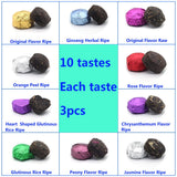 LWXLJMJZC?Ripe Puerh Tea Mini Cake 30pcs(10 Tastes*3pcs) |Yunnan Pu-erh Tea |Rice Balls (Cook&uncook) Pu'erh Tea | Mini Tuo Cha Black Tea