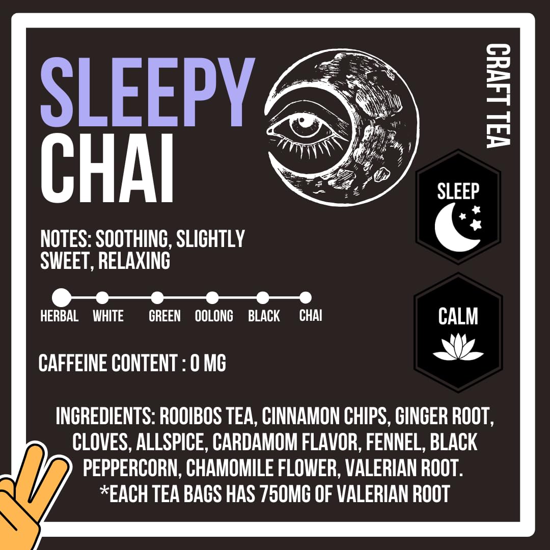 Revival Tea Company Sleepy Chai Tea - Rooibos Chai Tea Red Tea Blend with Valerian Root and Fresh Spiced Chai Flavor - Caffeine Free - Loose Leaf 8