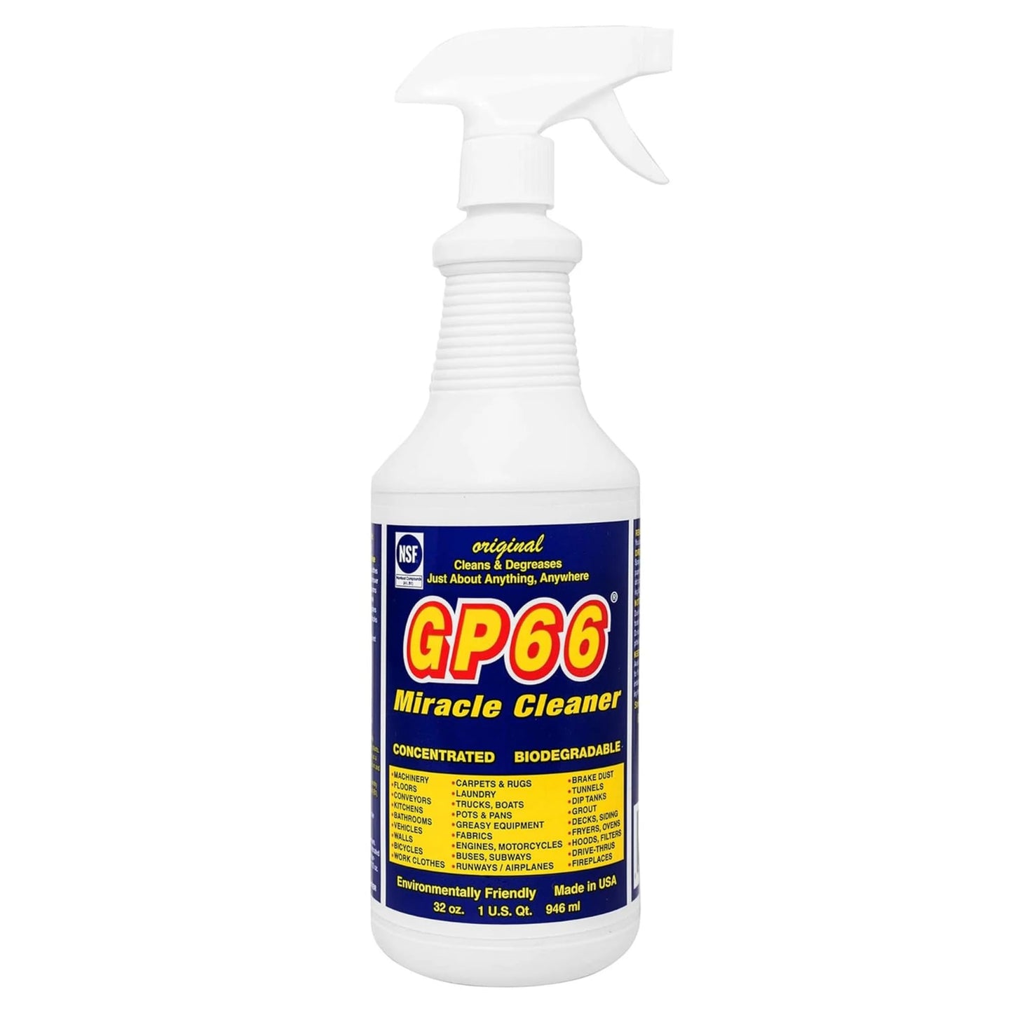 GP66 Green Miracle Cleaner Super Size (32 oz) - Powerful American Made All-Purpose Cleaner, Heavy Duty Concentrated Formula Cleans Kitchens