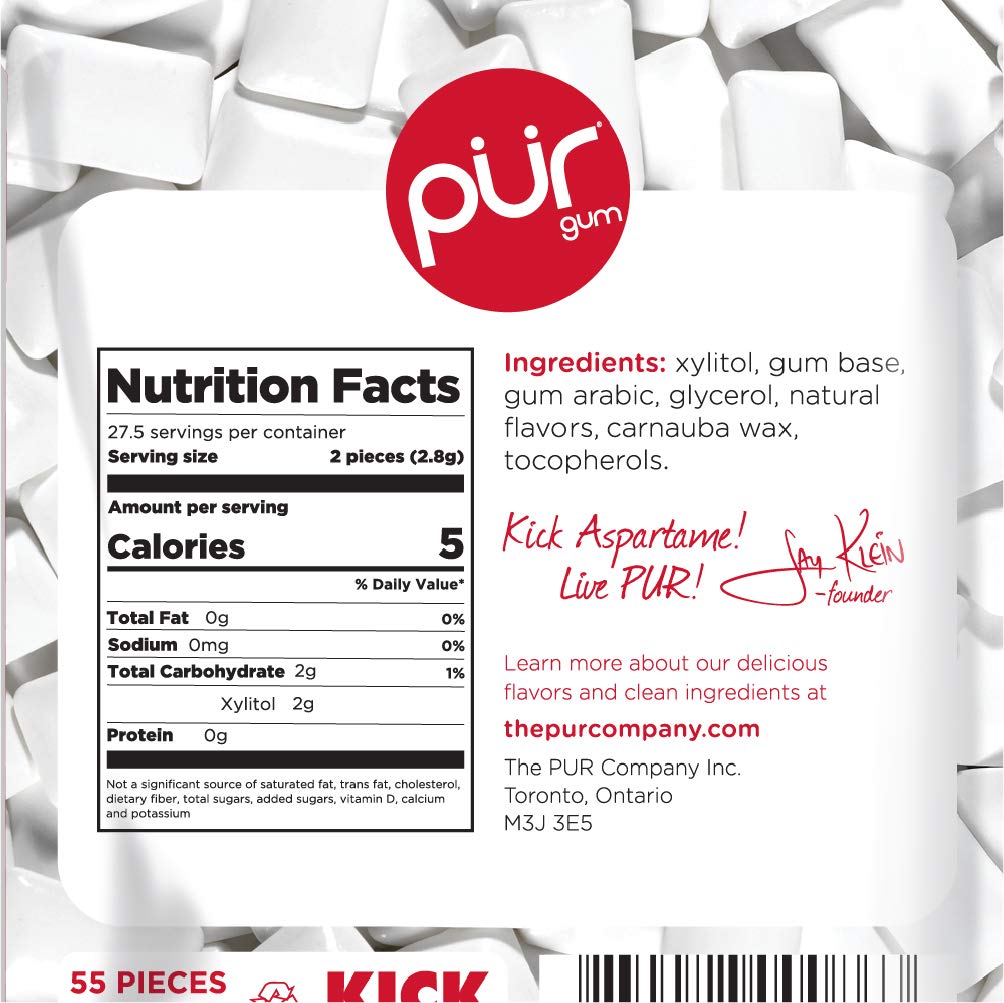 PUR Gum Cinnamon, 55 Count (pack of 2)