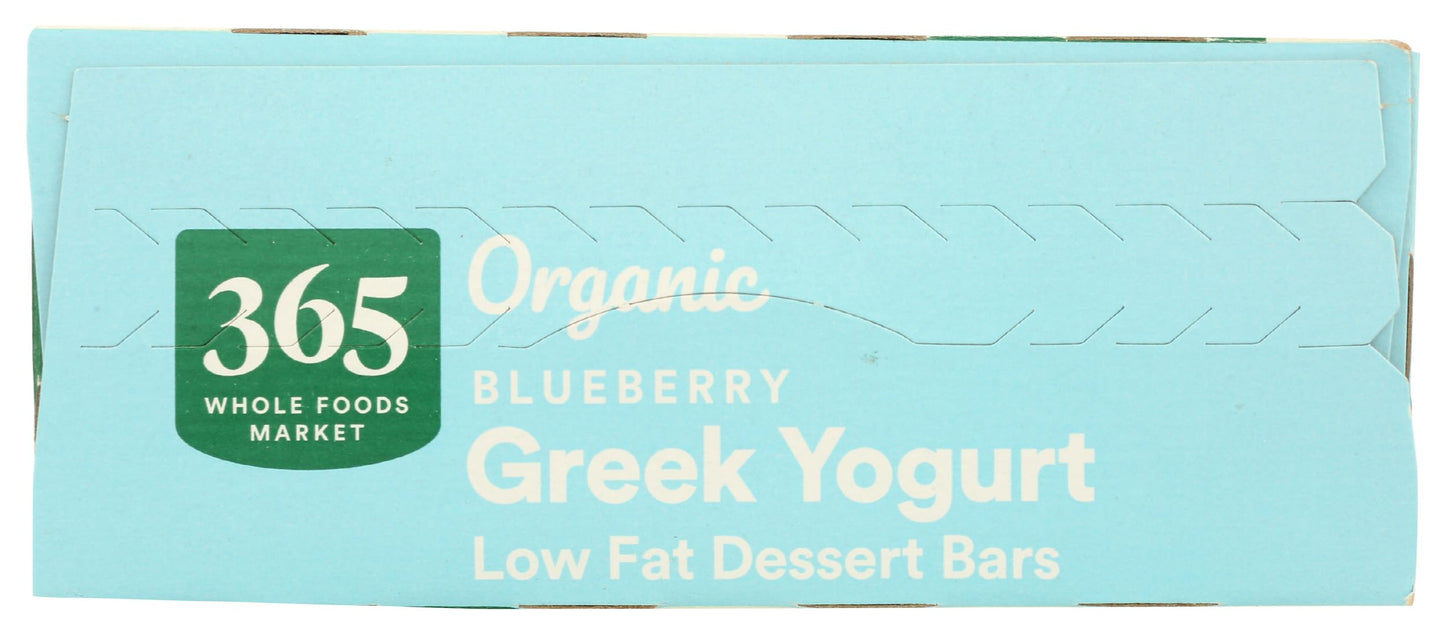365 by Whole Foods Market, Organic Greek Yogurt Blueberry Low Fat Dessert Bars, 2.5 fl oz, 4 ct, (Frozen)