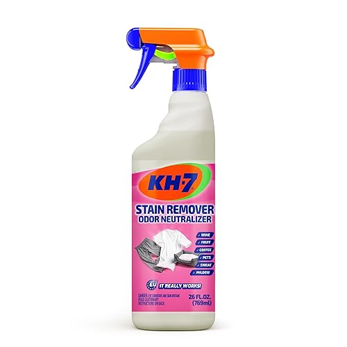 KH-7 Total Stain Remover & Odor Neutralizer - Enzyme-Powered Laundry Pre-Wash Spray for Tough Stains and Odors, Works on Wine, Chocolate, Tomato