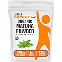 BulkSupplements.com Organic Matcha Powder - Matcha Powder for Latte, Culinary Grade Matcha - Organic & Gluten Free, 750mg per Serving, 1kg (2.2 lbs)