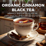 Maud's Organic Cinnamon Black Tea Pods, 22 ct, Recyclable Single Serve Tea Pods - 100% Gourmet Blended Tea Leaves, Compatible with Keurig K Cups Maker