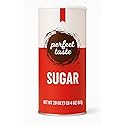Perfect Taste Granulated Sugar - 20 oz Sugar Canister - Pure White Sugar for Coffee, Tea, Baking & Office Use - Easy-Pour Packaging