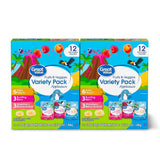 Great Value Fruits & Veggies Variety Pack Applesauce Pouches, 3.2 oz, 24 Count, Palm Peach, Bursting Berry & Strawberry Bananarama
