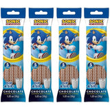 Sonic The Hedgehog Magically Flavored Dip & Sip Milk Straws - Chocolate, 4-Pack Bundle (20 Straws) Milk Flavoring Sipping for Kids, Drinks & Cereal |