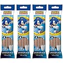 Sonic The Hedgehog Magically Flavored Dip & Sip Milk Straws - Chocolate, 4-Pack Bundle (20 Straws) Milk Flavoring Sipping for Kids, Drinks & Cereal |