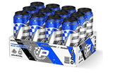 Platto Energy Drink, Blue Raspberry, Framboise Bleu, 12X473ML, Sans Sucre,Sugar Free,