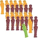 Fun Express 1 lb. Mummies Green, Yellow & Purple Fruit Gummy Candy - 46 Pieces