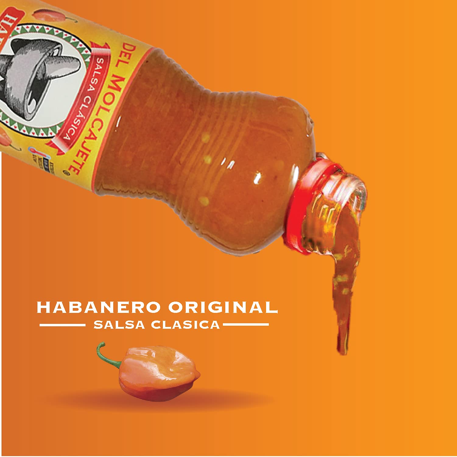 Del Molcajete Habanero Original Salsa Clasica 12-pack