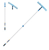Unger Professional Connect and Clean 18” Grip Microfiber Window Scrubber with 8’ Pole, High-Access Glass Surface Household Cleaning Supplies