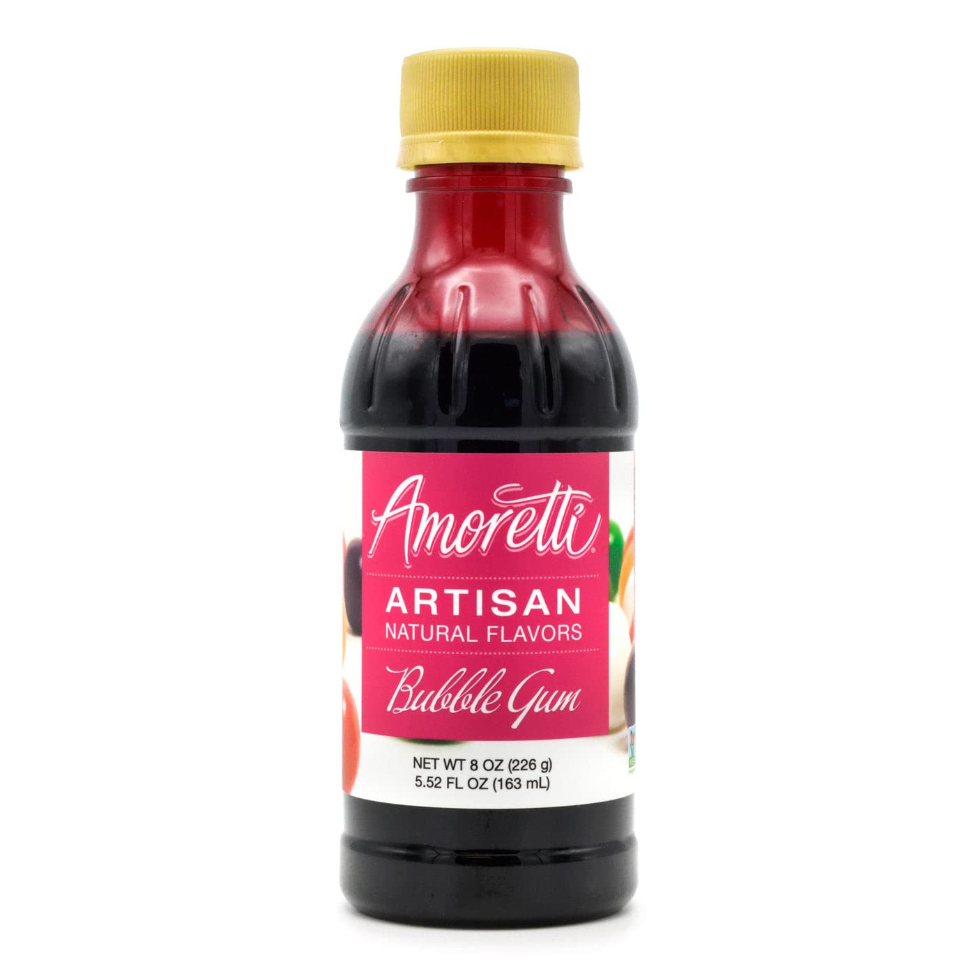 Amoretti - Natural Bubble Gum Artisan Flavor Paste, 8 oz, Perfect For Ice Cream, Beverages, Cakes, and more, Preservative Free, Vegan, Gluten Free, No