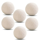 Wool Dryer Balls 6-Pack Reusable Natural for Fabric Softener, Laundry Dryer Balls to Reduce Wrinkles & Shorten Drying Time Naturally
