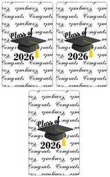 60 Graduation Cap Party Class of 2026 Miniatures Candy Bar Wrapper, (Set of 60) Mini Candy Chocolate Bar Stickers, Labels, Candy Not Included, Color