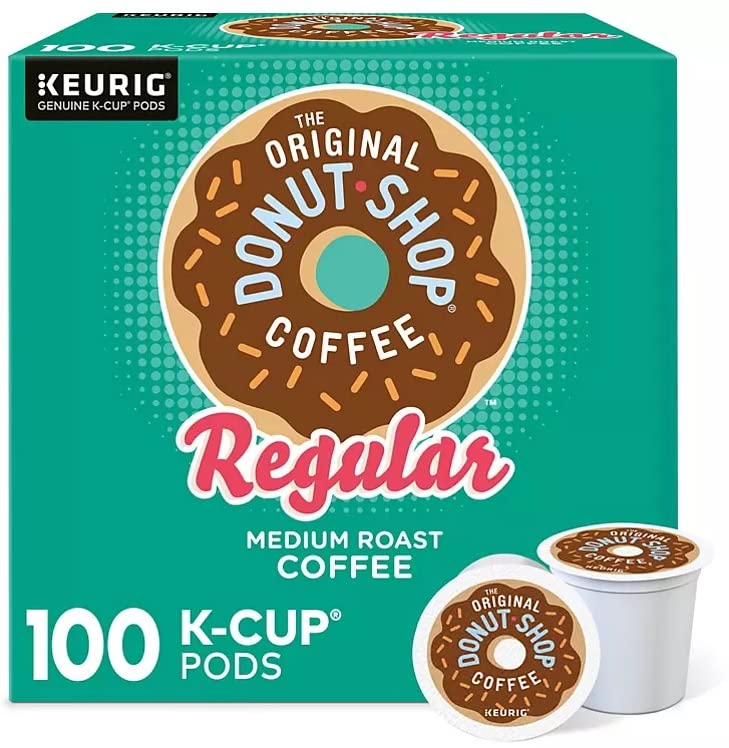The Original Donut Shop Regular K-Cups, Medium Roast Coffee Pods, 100 Count