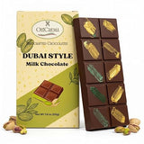 Oh! Crema Dubai Chocolate Bar, Premium Milk Chocolate with Pistachio Knafeh, 7.6 oz, Crunchy Kadayif x Italian Pistachio Cream