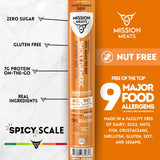 Mission Meats Beef Sticks - 100% Grass Fed & Pasture Raised, Sugar Free, Individually Wrapped Healthy Snacks, Whole 30 & Paleo Friendly, Smoky