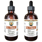 Lomatium Alcohol-Free Liquid Extract, Lomatium (Lomatium Dissectum) Dried Root Glycerite Hawaii Pharm Natural Herbal Supplement 2x2 oz