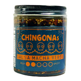 CHiNGONAs Salsa Macha Verde - Gourmet Mexican Oil-based Chili Crunch Sauce, Vegan and Gluten-Free, Crunchy Chili Oil, 6 oz