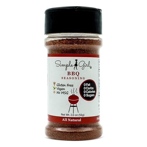 Simple Girl BBQ Seasoning - Sugar Free - Natural Herbs and Spices - Carb Free - Gluten Free - MSG Free - Diabetic Friendly - Compatible With Most Low