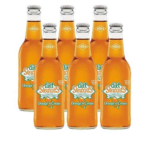 Stewart's Diet Orange N' Cream Soda, 12 Oz Glass Bottle (Pack of 6, Total of 72 Oz)