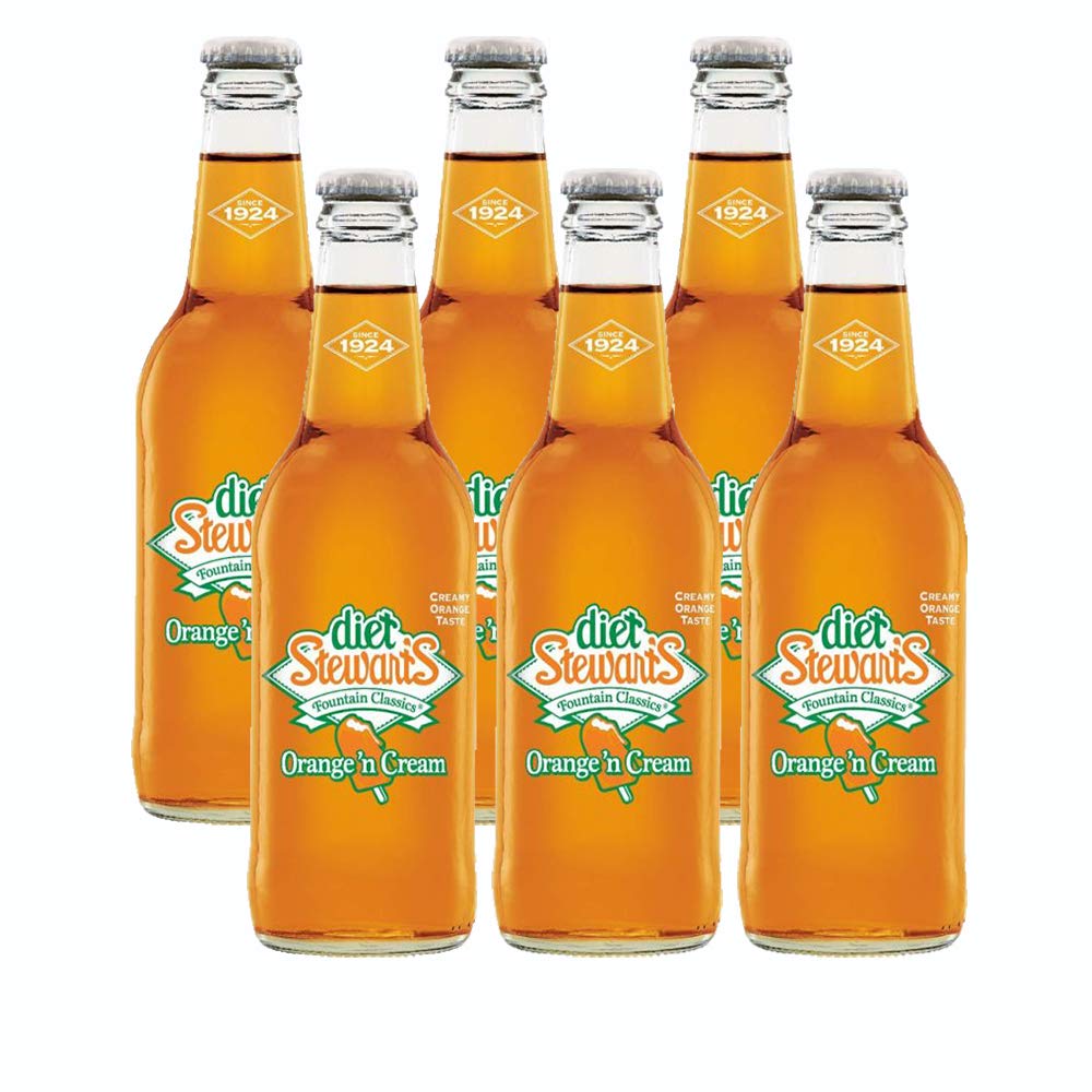 Stewart's Diet Orange N' Cream Soda, 12 Oz Glass Bottle (Pack of 6, Total of 72 Oz)