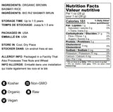 Organic Brown Basmati Rice, 1 Pound - Non-GMO, Whole Grain, Long-Grain Rice Variety, Fragrant, Kosher, Vegan, Bulk. Less Starch Content. High in Dietary Fiber. Great for Making Stir-Fries, Curries