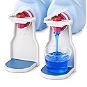 Laundry Detergent Cup Holder & Fabric Softener Drip Catcher, Easy-Press Lever with Secure Spout Clamp, Removable Drip Tray & Non-Slip Pad, Helps
