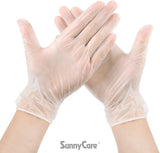 SunnyCare #7804 1000/1cases Vinyl Disposable Gloves Powder Free (Latex Nitrile Free) X-large
