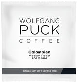 Wolfgang Puck Coffee, Colombian Organic Fair Trade, 9.5 Gram Soft Pod, 18 Count (Pack of 6)