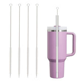 Straw Cleaner Brush for Stanley, 4Pcs Reusable Extra Long Straw Cleaning Brush for 14oz 20oz 30oz 40oz Stanley Mug, Cleaning Brush for All Plastic