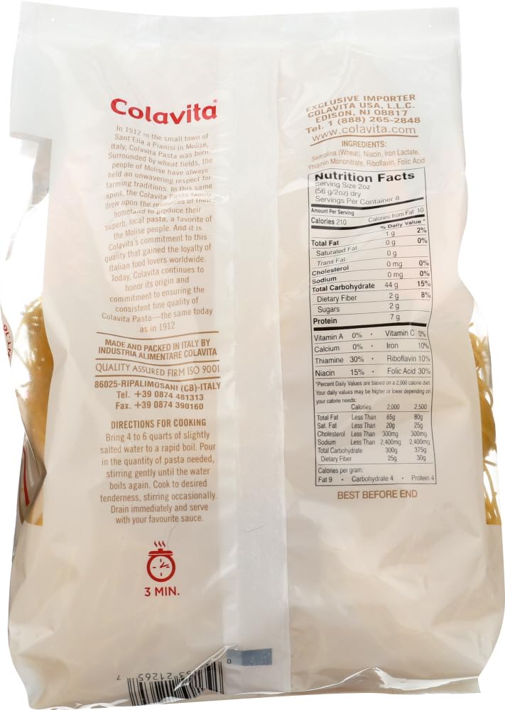 Colavita Pasta Nest Angel Hair 16 OZ (Pack of 2)