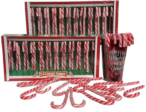 Individually Wrapped Peppermint Candy Canes - Old Time Candy (48 Individually Wrapped Peppermint Candy Canes (2 Boxes))