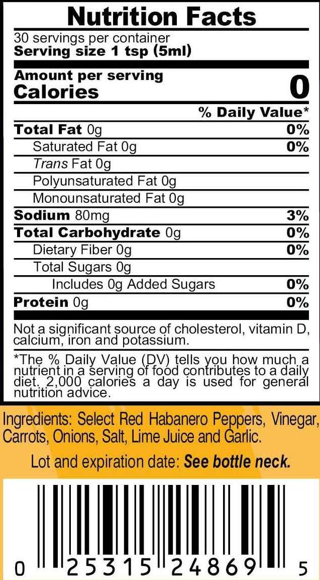 Marie Sharp's HOT and FIERY HOT Habanero Pepper Sauce Combo, 5oz each