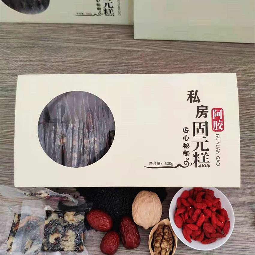 Donkey-Hide Gelatin Solid Yuan Cake Instant Food Donkey-Hide Gelatin Gift Box 500G (Osmanthus)