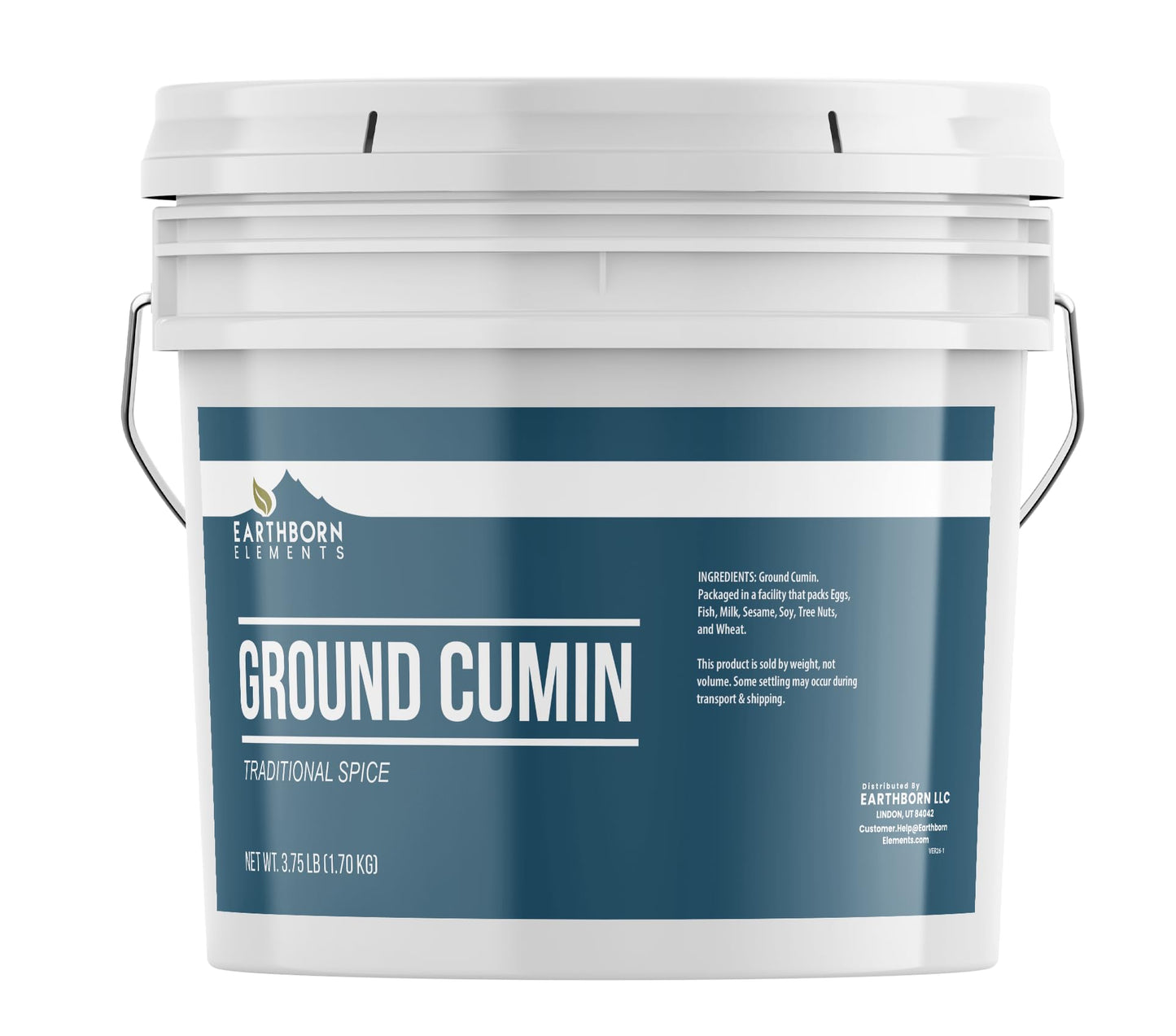 Earthborn Elements Ground Cumin 1 Gallon Bucket, Aromatic Spice, Warm Flavor