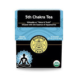 Buddha Teas - 5th Chakra Tea - Organic Herbal Tea - For Communication, Creativity & Self-Expression - With Licorice, Cinnamon & Aquamarine Essence