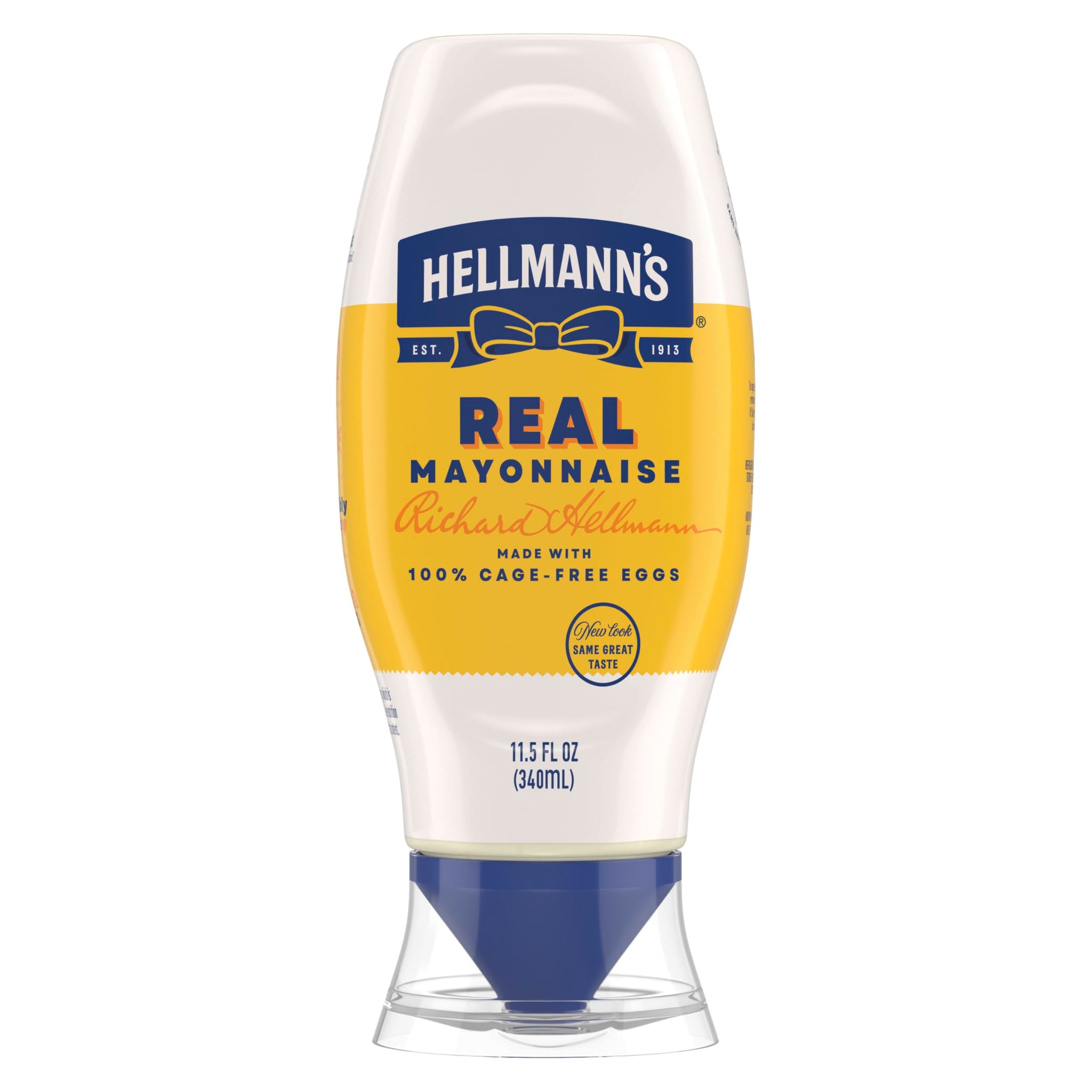 Hellmann's Real Mayonnaise Real Mayo Squeeze Bottle For a Creamy Sandwich Spread or Condiment Gluten Free, Made With 100% Cage-Free Eggs 11.5 oz