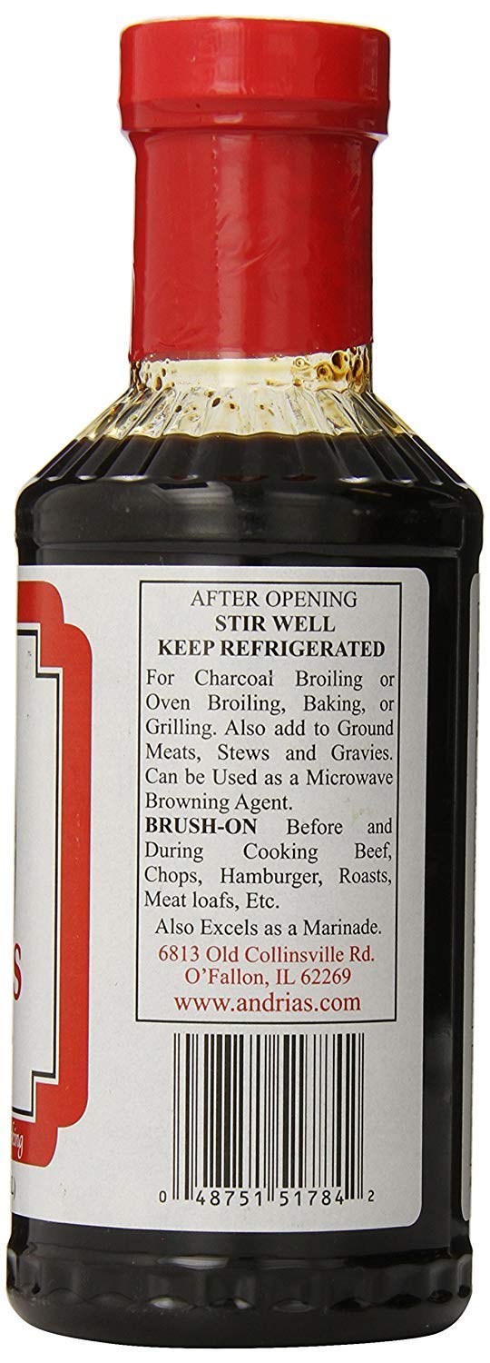 Andria's Brush On Steak Sauce, 15 Ounce Bottle (Pack of 3)