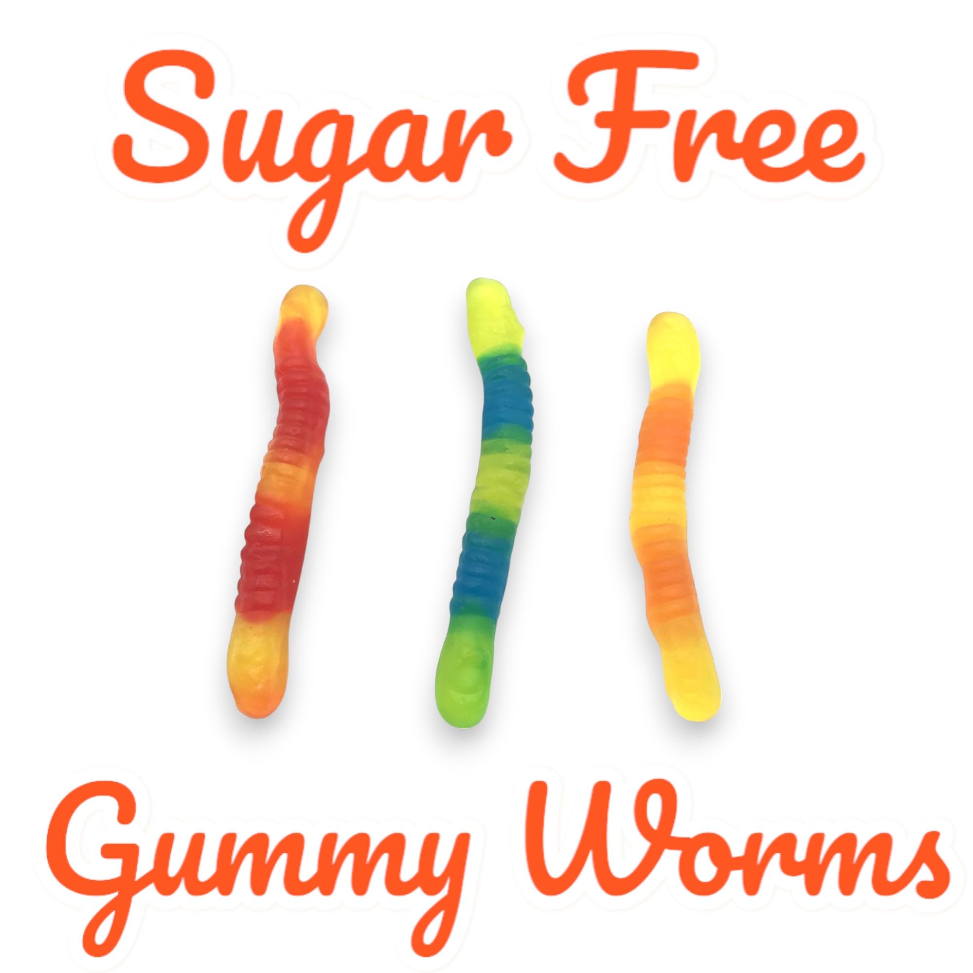 Klub Bulk Sugar-Free Gummi Worms Candy-1.5 lbs Delicious Fruit Flavor Gummies-Gluten Free, Ideal for Diet Conscious Candy Lovers(24 oz)