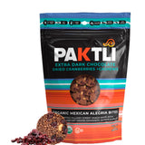 Paktli Organic Alegría Bites 4-Pack - Extra Dark Chocolate with Cranberries & Cashews, Four 2oz Bags, Organic Ancient Grain Snack, Non-GMO