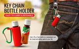 Portable 0.35oz Tajín Seasoning Bottle | On-the-Go Chili-Lime Flavor Enhancer Silicone Keychain Holder with Carabiner | Mini Travel Spice Kit (5 Pack)
